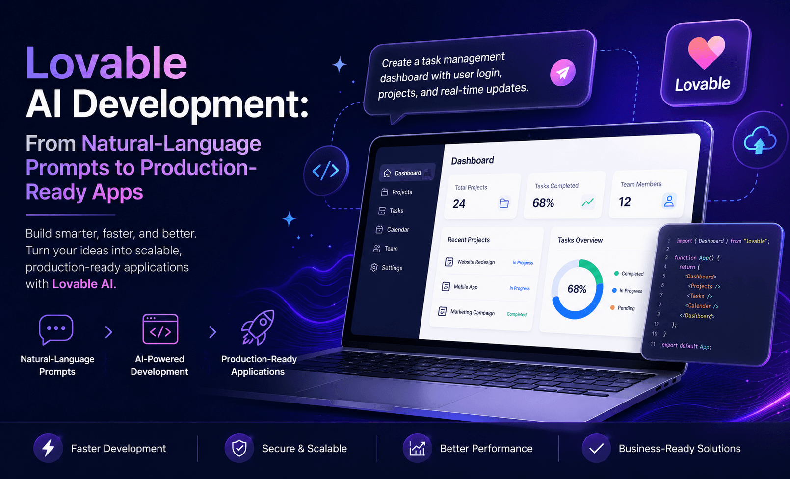 Lovable AI Development: From Natural Language Prompts to Production Ready Apps